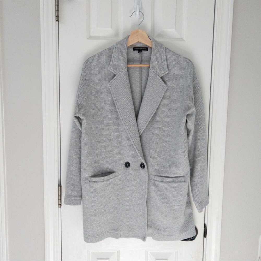 Banana Republic Light Gray Women's Blazer